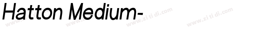 Hatton Medium字体转换